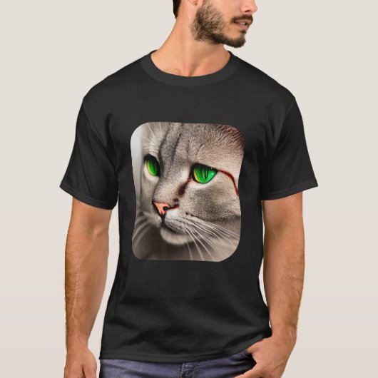 ブリティッシュ・ショートヘア猫8 Tシャツ (正面)