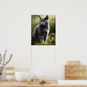 ブリティッシュ・ショートヘア・キャットアートプリントポスター ポスター (キッチン)