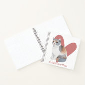 ブリティッシュ・ショートヘア・キャット・ウォーター・カラー・子猫・ピンク・ハート ノートブック (内部)