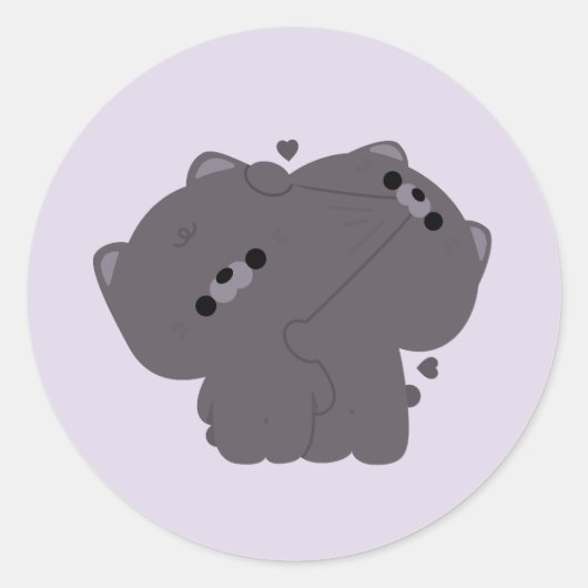 ブリティッシュ・ショートヘア・キャット・カップル ラウンドシール (正面)