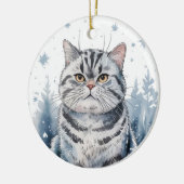 ブリティッシュ・ショートヘア・キャット・サークル・クリスマス・クリスマス名 セラミックオーナメント (左)