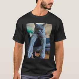 ブリティッシュ・ショートヘア・キャット・子猫ぶら下がった・レイズ Tシャツ