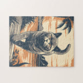 ブリティッシュ・ショートヘア・キャット(熱帯ビーチ) ジグソーパズル (横)