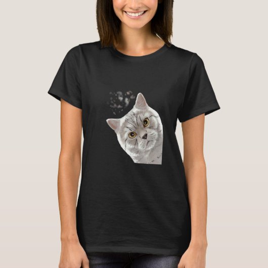 ブリティッシュ+ショートヘア+猫 1 Tシャツ (正面)