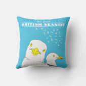 ブリティッシュ・シーサイド・トラベルのお土産カモメの鳥 クッション (裏面)