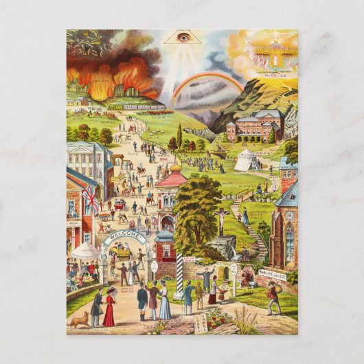 ブリティッシュ・スクールによる広く狭い道 ポストカード (正面)