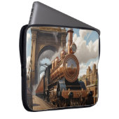 ブリティッシュ・スチーム離れ・トレインのロンドン ラップトップスリーブ (正面右)