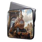 ブリティッシュ・スチーム離れ・トレインのロンドン ラップトップスリーブ (正面左)