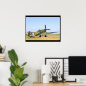 ブリティッシュ・スピットファイア、リア・クォーターView_WWII飛行機 ポスター (ホームオフィス)