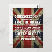 ブリティッシュ・スラング – もちろん話英語だ! ポストカード (正面/裏面)