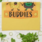 ブリティッシュ・チェダーチーズとピクルス愛好家 キッチンタオル (折り畳み)