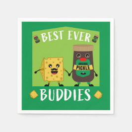 ブリティッシュ・チェダーチーズとピクルス愛好家 スタンダードカクテルナプキン