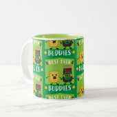 ブリティッシュ・チェダーチーズとピクルス愛好家 ツートーンマグカップ (正面左)