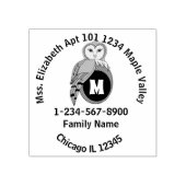 ブリティッシュ・バーンフクロウ連絡ホーム情報 ラバースタンプ (インプリント)