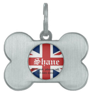 ブリティッシュ・フラッグドッグラベル ペットネームタグ