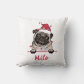 ブリティッシュ・ブルドッグパーソナライズされた・クリスマスプレゼント クッション (正面)