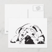 ブリティッシュ・ブルドッグ・ステンシル ポストカード (正面/裏面)