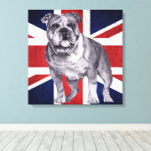 ブリティッシュ・ブルドッグ – English Bulldog Canvas キャンバスプリント (インサイチュ (ウッドフロア))
