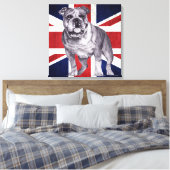 ブリティッシュ・ブルドッグ – English Bulldog Canvas キャンバスプリント (インサイチュ (寝室))