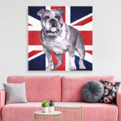 ブリティッシュ・ブルドッグ – English Bulldog Canvas キャンバスプリント (インサイチュ (リビング))