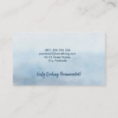 ブリティッシュ・ブルー・キャット・ウォーター・カラー 名刺 (裏面)