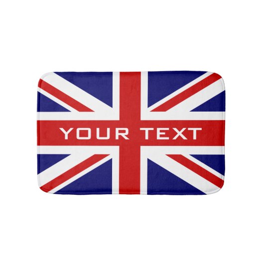 ブリティッシュ・ユニオン・ジャック国旗のバスルームスリップまたは滑ることノンバスマット バスマット (正面)