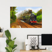 ブリティッシュ・レイルウェイスチームトレインアートIV ポスター (ホームオフィス)