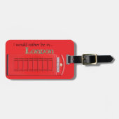 ブリティッシュ・レッド・テレフォンボックス・ラゲッジタグ ラゲッジタグ (正面横)