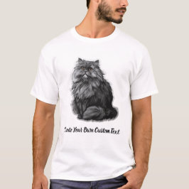 ブリティッシュ・ロングヘア 猫 オリジナルテキスト作成 Tシャツ