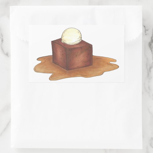 ブリティッシュstickyトフィーのプリンのデザートシール 長方形シール (バッグ)