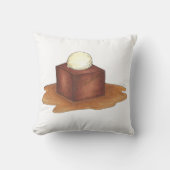 ブリティッシュSticky ToffeeプリンEnglishフードデザート クッション (正面)