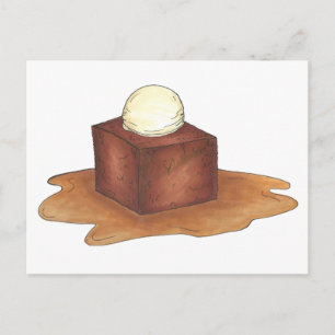 ブリティッシュSticky Toffee Puddingデザートポストカード ポストカード