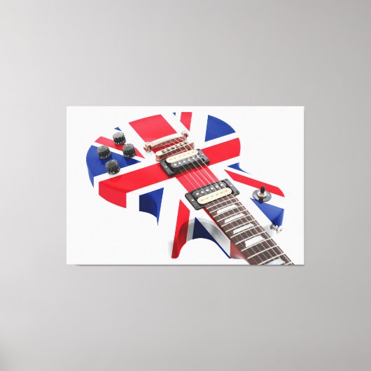 ブリティッ来クはギター40x60 キャンバスプリント (正面)