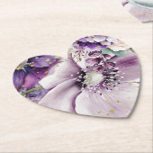 ブリティッ王室のクパープルフローラ紙コースター ペーパーコースター (アングル)