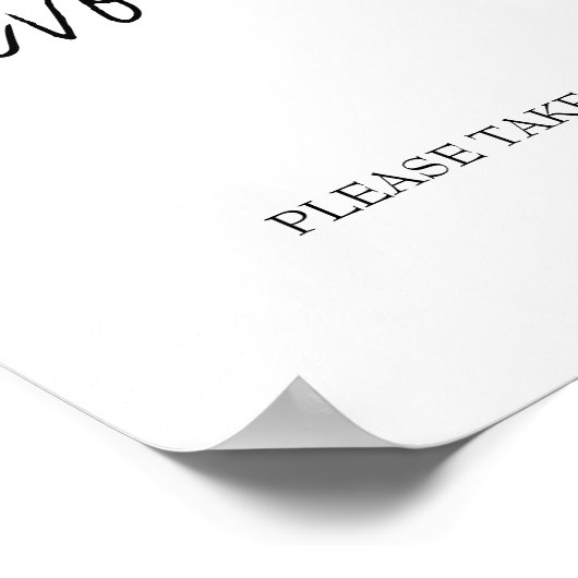 ブリティー ブラックカリグラフィー ウェディング フェイバーズ サイン (角)