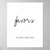 ブリティー ブラックカリグラフィー ウェディング フェイバーズ サイン (正面)