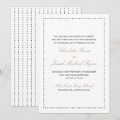 ブリティ: クラシック ウェディング インビテーション(ブラック ボーダー) 招待状 (正面/裏面)