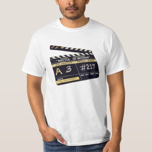 "ブリテンの戦い"映画clapperboardのTシャツ Tシャツ (正面)