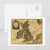 ブリテン素晴らしパノラママップグレートイギリス ポストカード (正面/裏面)