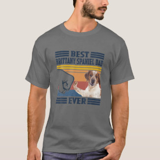 ブリテ最高のタニースパニエル犬パパ永遠の父の日キリスト Tシャツ