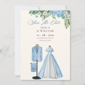 ブリデグルーミングフローラアーチ庭園の結婚式 セーブザデート (正面)