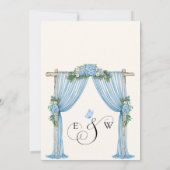 ブリデグルーミングフローラアーチ庭園の結婚式 セーブザデート (裏面)