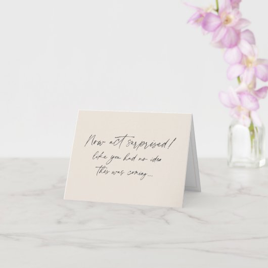 ブリデシュおもしろいメイド提案、シャンパンアイボリーシンプル カード (蘭)