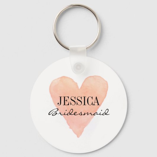 ブリデシュカスタムメイドのコーラルウォーターハートのキーホルダー キーホルダー (正面)