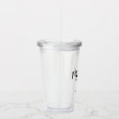 ブリデシュパーソナライズされたメイドの名前アクリル製タンブラー アクリルタンブラー (右)