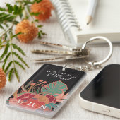 ブリデシュパーソナライズされたメイドギフトキーチェーンフローラ キーホルダー (正面右)