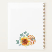 ブリデシュパーソナライズされたメイドギフト秋の結婚式テーマ プランナー手帳 (裏面)