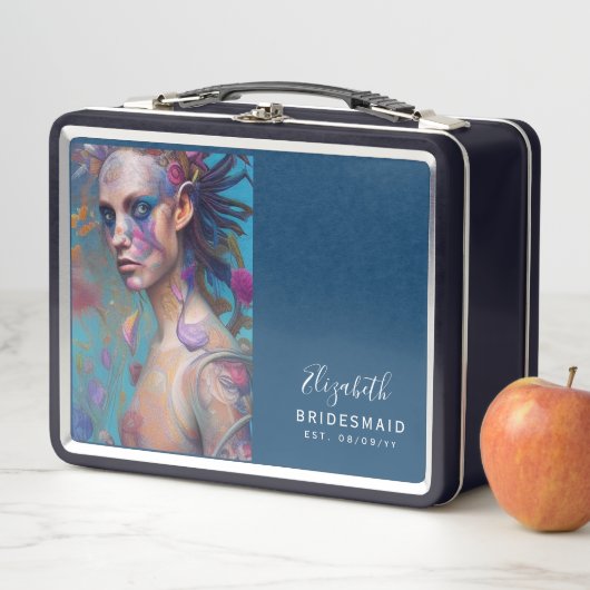 ブリデシュパーソナライズされたメイド提案箱タトゥーゴシック メタルランチボックス (インサイチュ)