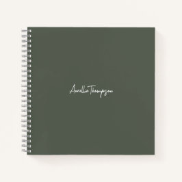 ブリデシュモダンメイドブライダルセージ緑モノグラム ノートブック