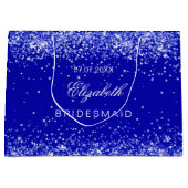 ブリデシュ王室のメイドブルー結婚ネーム ラージペーパーバッグ (正面)